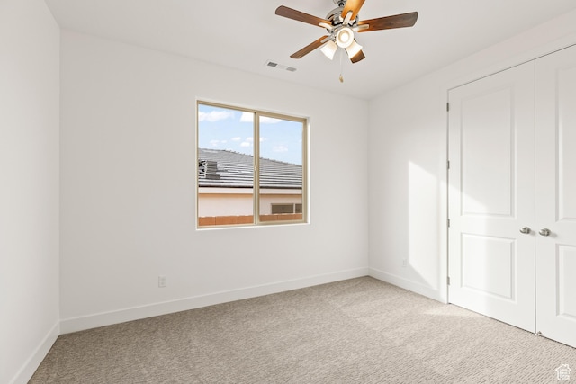 3594 W 185 N, Hurricane, UT 84737 - unfurnished bedroom featuring ceiling fan, light carpet, and a closet