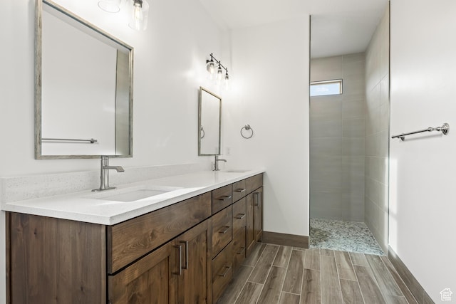 3594 W 185 N, Hurricane, UT 84737 - bathroom featuring a tile shower and vanity