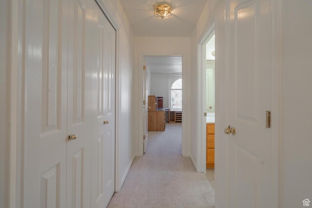 3423 Red Butte Dr, Santa Clara, UT 84765 - hallway with light colored carpet and baseboards