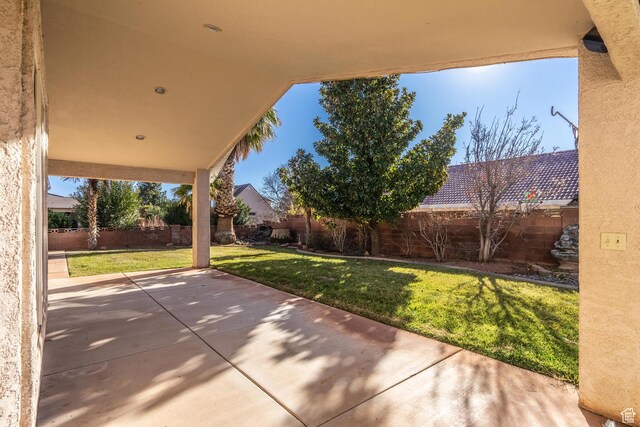3423 Red Butte Dr, Santa Clara, UT 84765 - view of patio featuring a fenced backyard