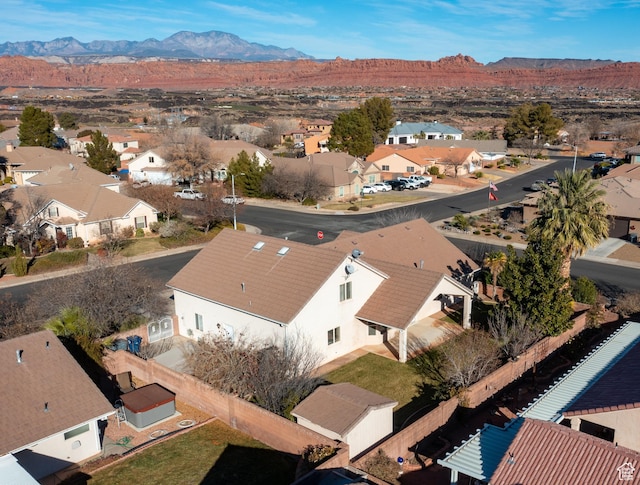 3423 Red Butte Dr, Santa Clara, UT 84765 - aerial view with a mountain view and a residential view