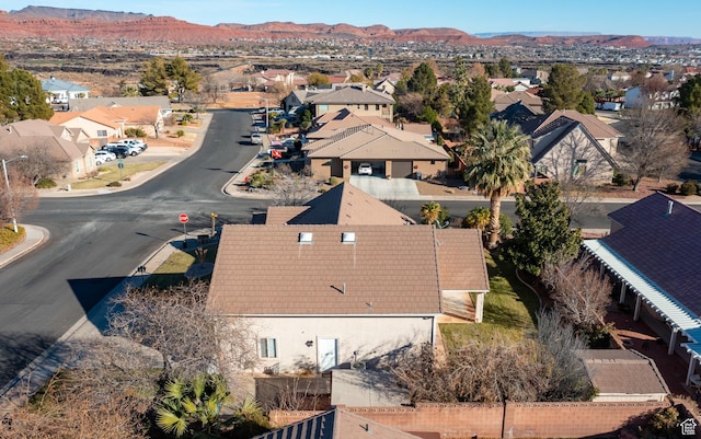 3423 Red Butte Dr, Santa Clara, UT 84765 - birds eye view of property featuring a mountain view and a residential view