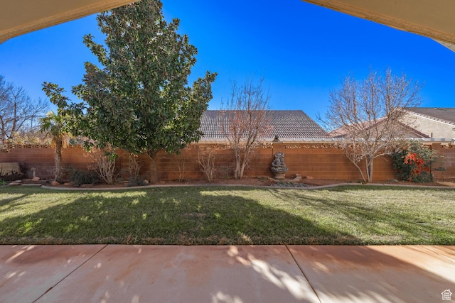 3423 Red Butte Dr, Santa Clara, UT 84765 - view of yard featuring a patio area and a fenced backyard
