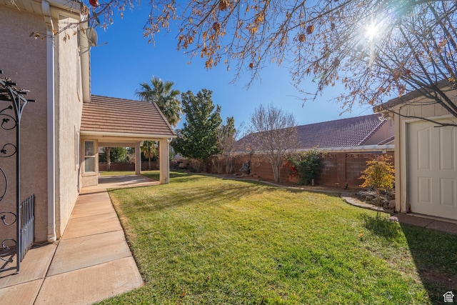 3423 Red Butte Dr, Santa Clara, UT 84765 - view of yard with a patio area and a fenced backyard