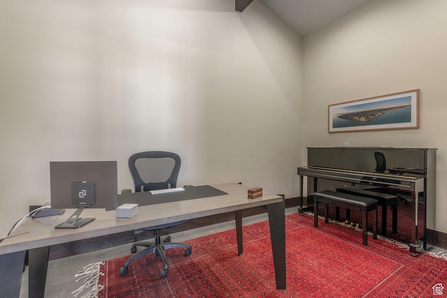 office space with baseboards