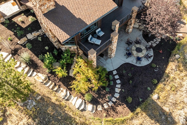 birds eye view of property