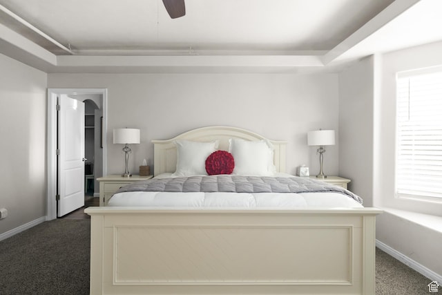 2468 S Dorothy St, Hurricane, UT 84737 - carpeted bedroom featuring a raised ceiling and ceiling fan