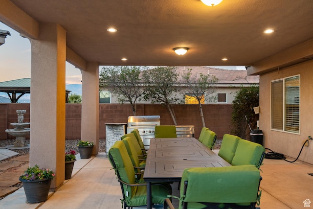 2468 S Dorothy St, Hurricane, UT 84737 - patio terrace at dusk with a grill