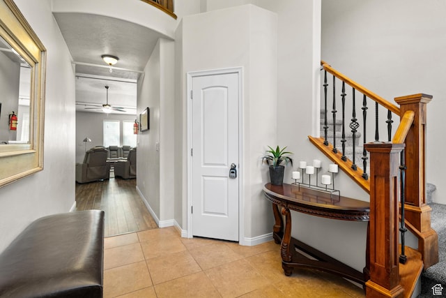 2468 S Dorothy St, Hurricane, UT 84737 - foyer entrance featuring ceiling fan and light tile patterned flooring