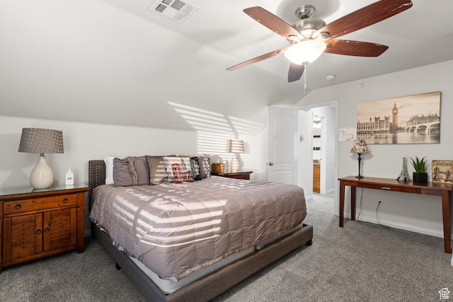 2468 S Dorothy St, Hurricane, UT 84737 - carpeted bedroom featuring ceiling fan and lofted ceiling