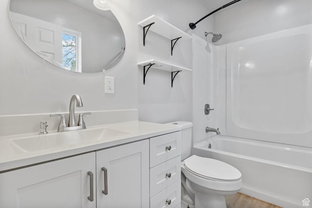 512 N 100 E, Orem, UT 84057 - full bathroom with vanity, hardwood / wood-style flooring, toilet, and tub / shower combination