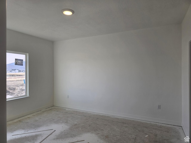 view of spare room