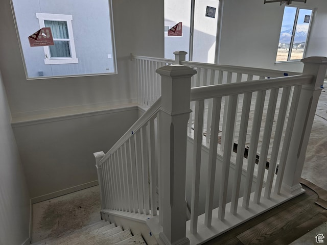 view of stairway