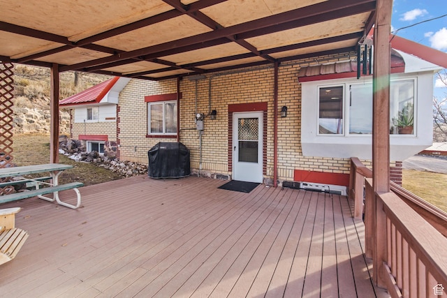 110 N 400 E, Glenwood, UT 84730 - wooden terrace featuring area for grilling