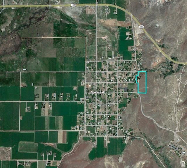 110 N 400 E, Glenwood, UT 84730 - map / location with property boundaries highlighted