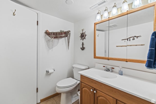 110 N 400 E, Glenwood, UT 84730 - bathroom with vanity, toilet, and tile patterned floors