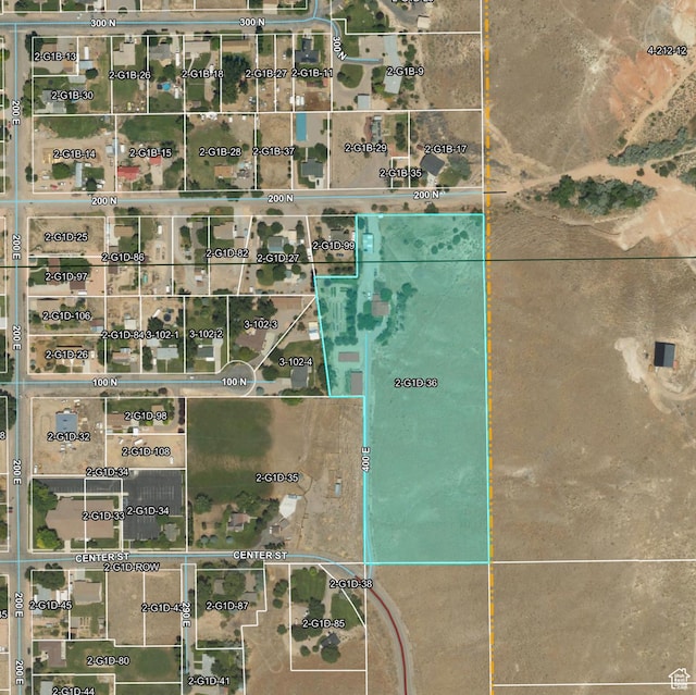 110 N 400 E, Glenwood, UT 84730 - map / location with property parcel outlined