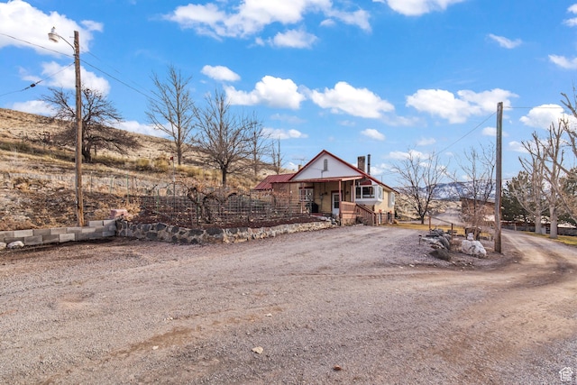 110 N 400 E, Glenwood, UT 84730 - view of front of home with covered porch and dirt driveway