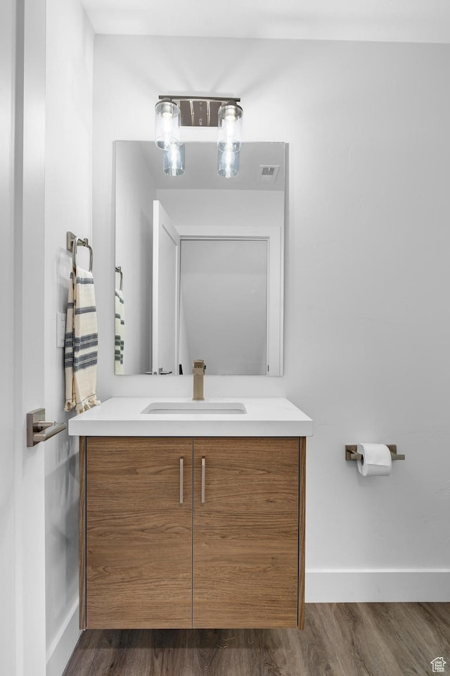 1618 S Main St Unit 3, Salt Lake City, UT 84115 - bathroom featuring vanity and wood-type flooring