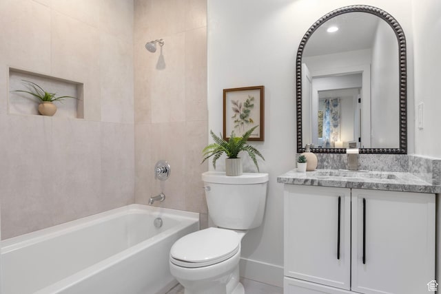 1578 E Delaware Ln S, Holladay, UT 84117 - full bathroom featuring vanity, toilet, and tiled shower / bath
