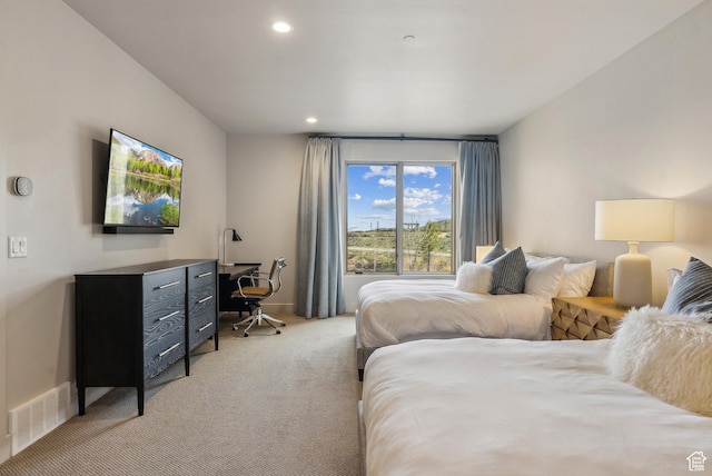 6242 Double Deer Loop, Park City, UT 84098 - bedroom featuring light colored carpet, baseboards, recessed lighting, and a desk