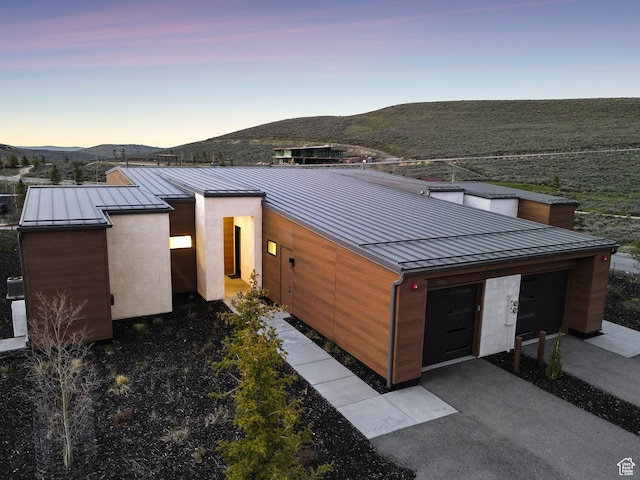 6242 Double Deer Loop, Park City, UT 84098 - modern home featuring a standing seam roof, metal roof, and a mountain view