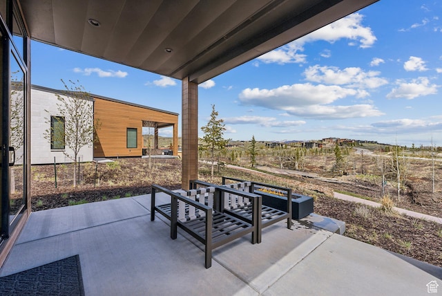 6242 Double Deer Loop, Park City, UT 84098 - view of patio with a fire pit