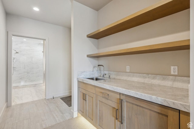 6242 Double Deer Loop, Park City, UT 84098 - bar featuring a sink, recessed lighting, and baseboards