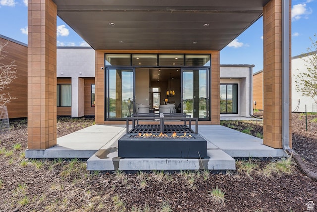 6242 Double Deer Loop, Park City, UT 84098 - view of patio featuring an outdoor fire pit