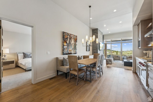 6242 Double Deer Loop, Park City, UT 84098 - dining room with light wood finished floors, recessed lighting, and baseboards
