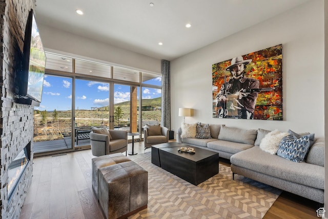 6242 Double Deer Loop, Park City, UT 84098 - living area with wood finished floors and recessed lighting