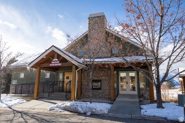 5063 E Lakeview Dr Unit 1009, Eden, UT 84310 - view of front of home featuring french doors