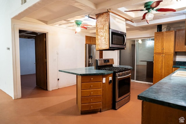 kitchen with stainless steel appliances