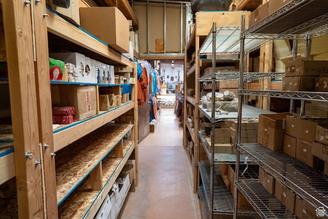 view of storage area