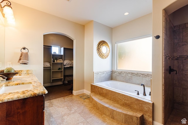 437 N Northstar Dr, St George, UT 84770 - bathroom with vanity and plus walk in shower
