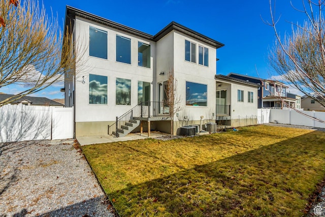1153 W 1425th Dr N, Lehi, UT 84043 - back of house with a yard and central air condition unit