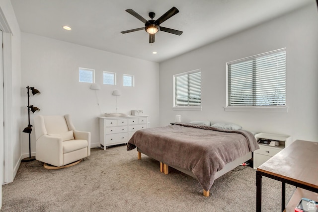 1153 W 1425th Dr N, Lehi, UT 84043 - bedroom featuring light colored carpet and ceiling fan