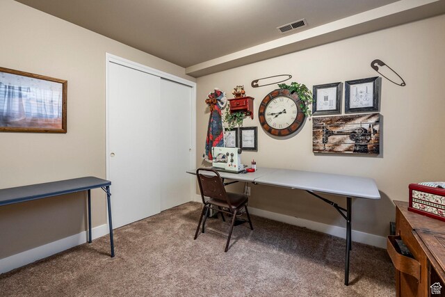 395 W 400 N Unit 39, Bountiful, UT 84010 - office area with baseboards, carpet flooring, and visible vents