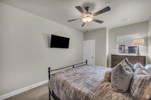 323 N 2020 W Unit 38, Hurricane, UT 84737 - bedroom featuring carpet and ceiling fan