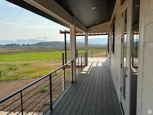 2584 S Country Club Dr Unit 12, Garden City, UT 84028 - wooden terrace with a rural view and a mountain view