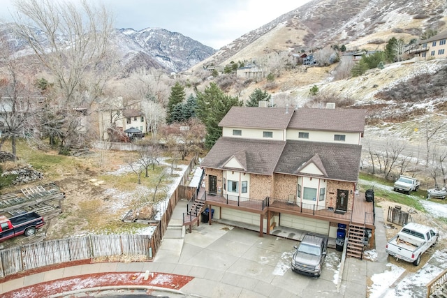 3565 E Summer Estates Cir, Cottonwood Heights, UT 84121 - drone / aerial view with a mountain view