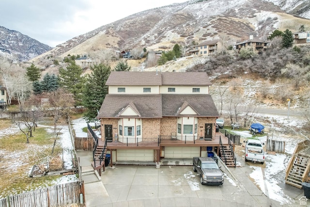 3565 E Summer Estates Cir, Cottonwood Heights, UT 84121 - drone / aerial view with a mountain view