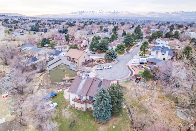 3565 E Summer Estates Cir, Cottonwood Heights, UT 84121 - aerial view at dusk with a mountain view