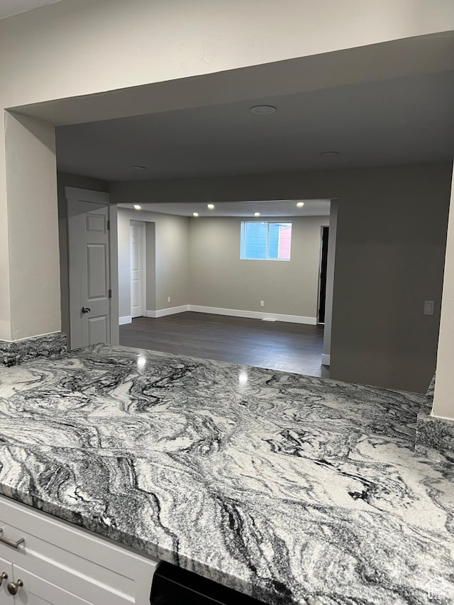 interior space featuring dark hardwood / wood-style floors