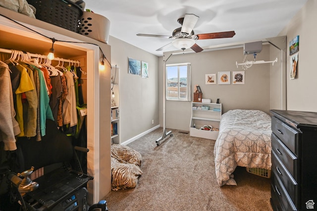 1518 E 9000 N, Preston, ID 83263 - carpeted bedroom featuring ceiling fan
