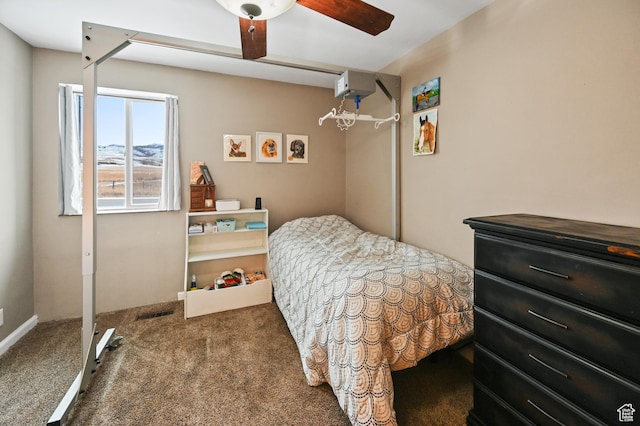 1518 E 9000 N, Preston, ID 83263 - bedroom with carpet flooring and a ceiling fan
