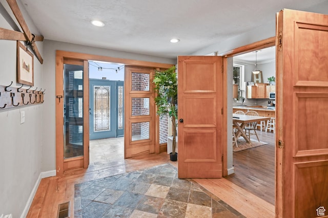 1518 E 9000 N, Preston, ID 83263 - entrance foyer with recessed lighting, light wood-type flooring, visible vents, and baseboards