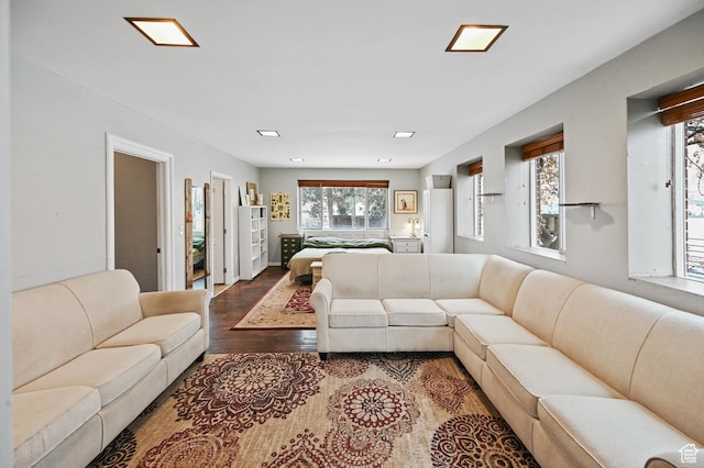 1518 E 9000 N, Preston, ID 83263 - living room featuring dark wood-style flooring