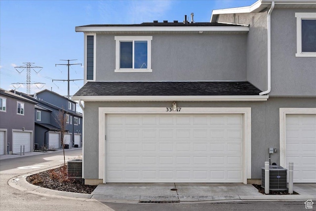 garage featuring central AC