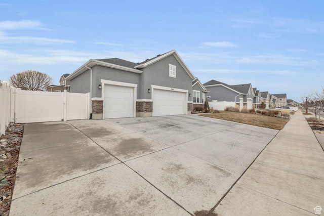 view of property exterior with a garage